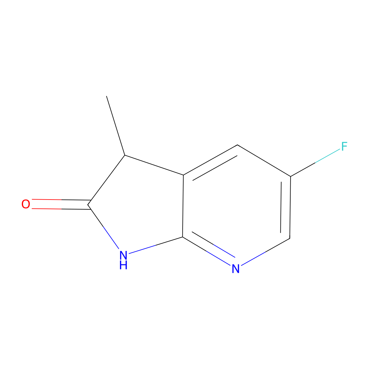 5-Fluoro-3-methyl-1H,2H,3H-pyrrolo[2,3-b]pyridin-2-one molecular structure, CAS 2167069-02-3