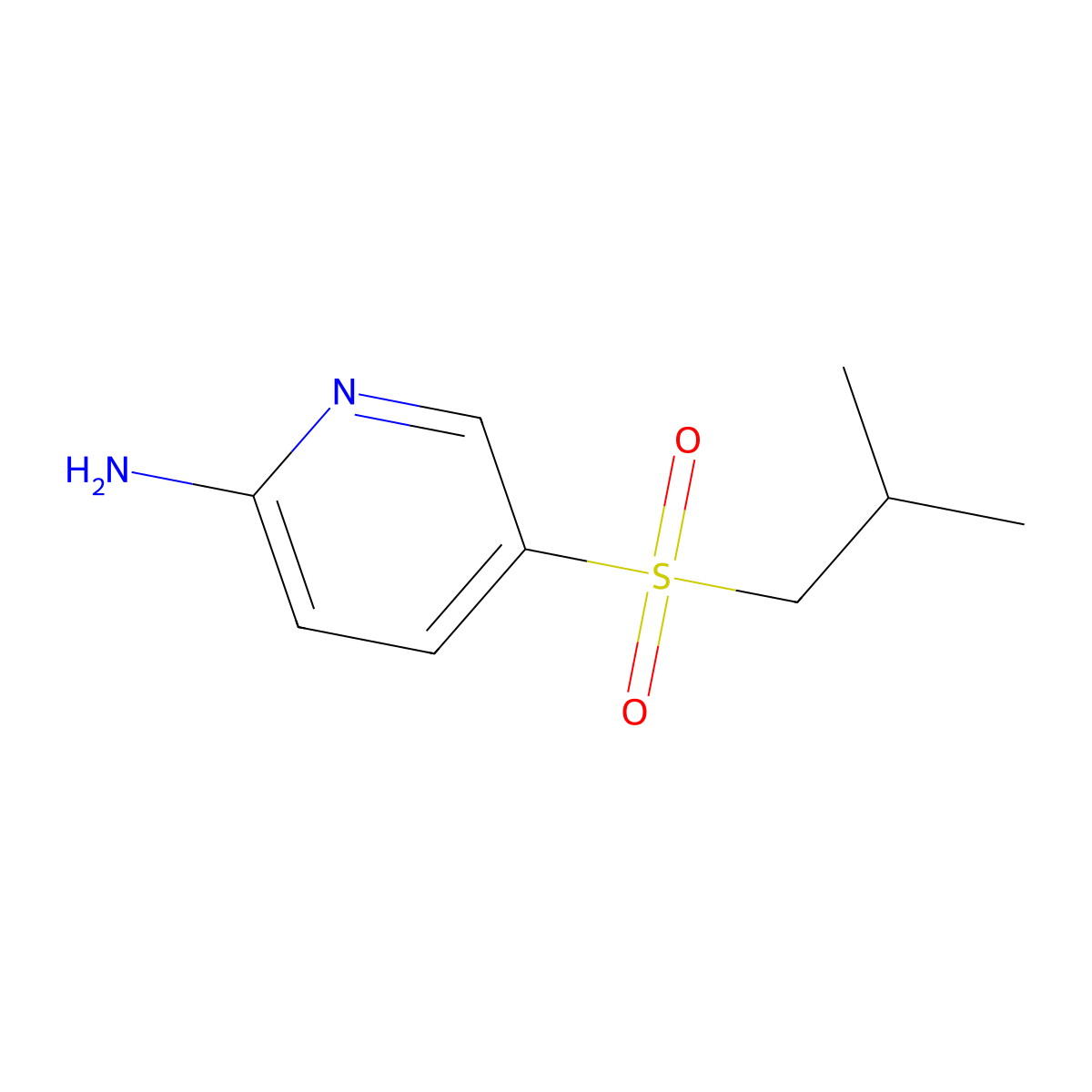 5-(2-Methylpropanesulfonyl)pyridin-2-amine molecular structure, CAS 2167072-13-9