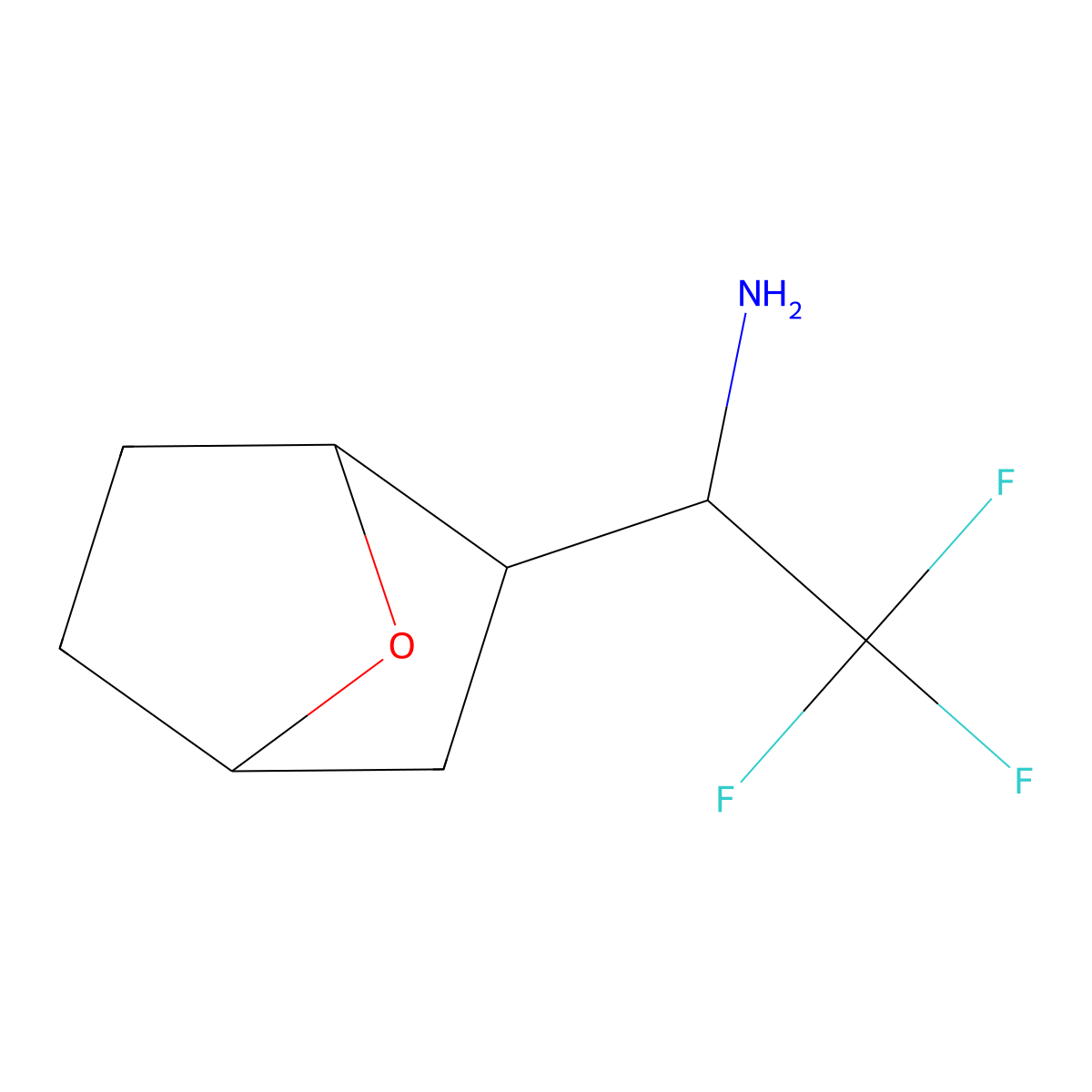 1-(7-Oxabicyclo[2.2.1]heptan-2-yl)-2,2,2-trifluoroethan-1-amine molecular structure, CAS 2167076-63-1