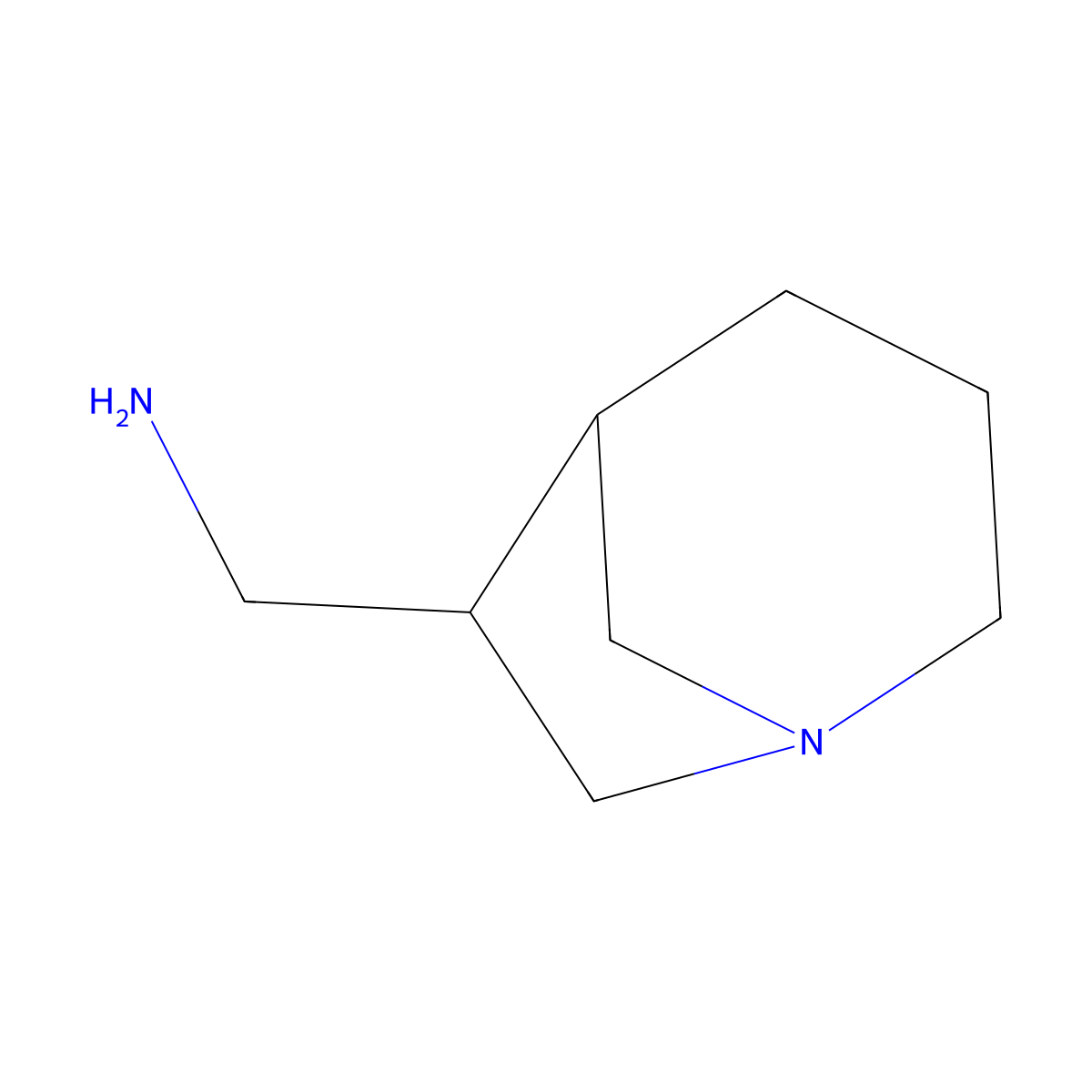 1-{1-Azabicyclo[3.2.1]octan-6-yl}methanamine molecular structure, CAS 2167082-46-2