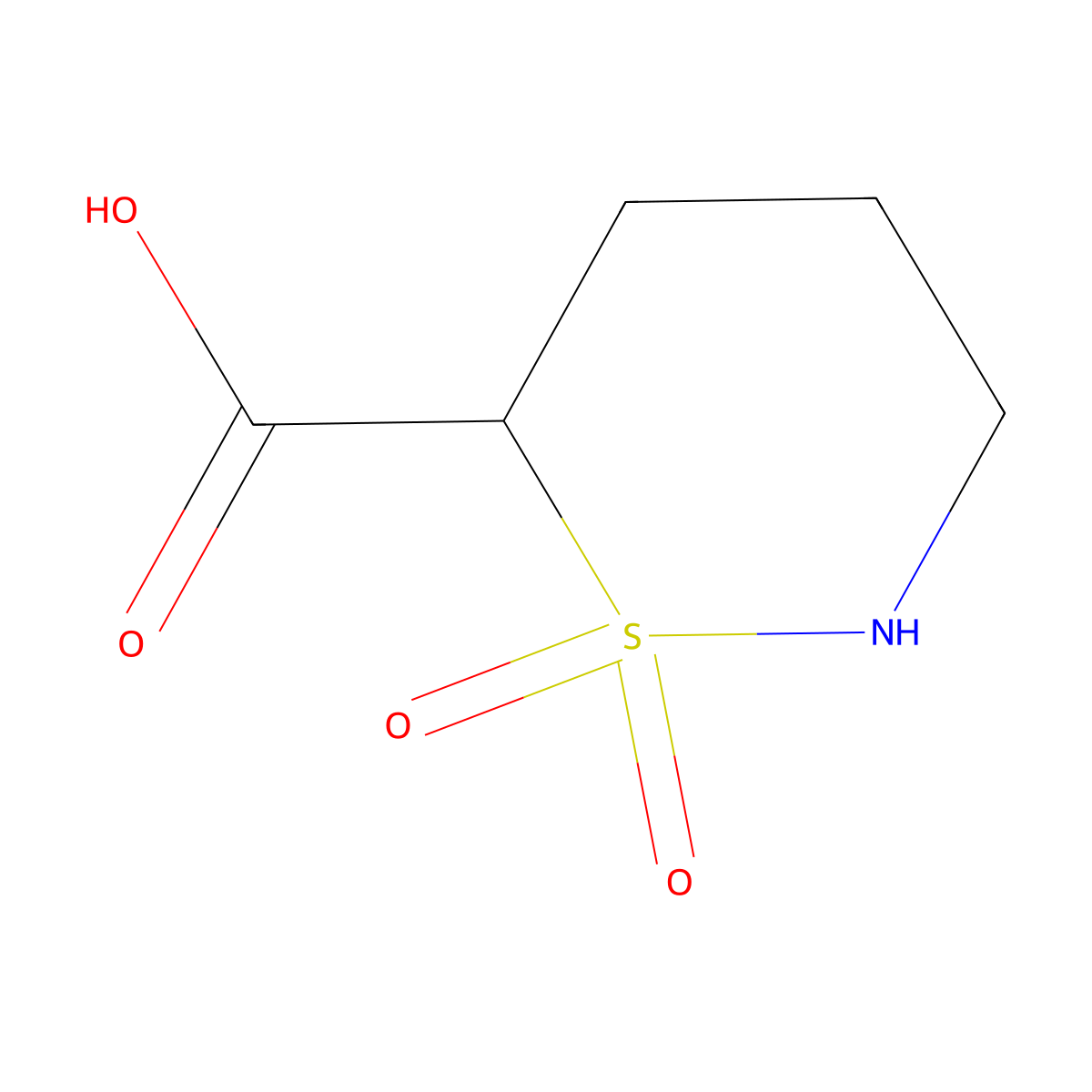 1,1-Dioxo-1lambda6,2-thiazinane-6-carboxylic acid molecular structure, CAS 2167084-66-2