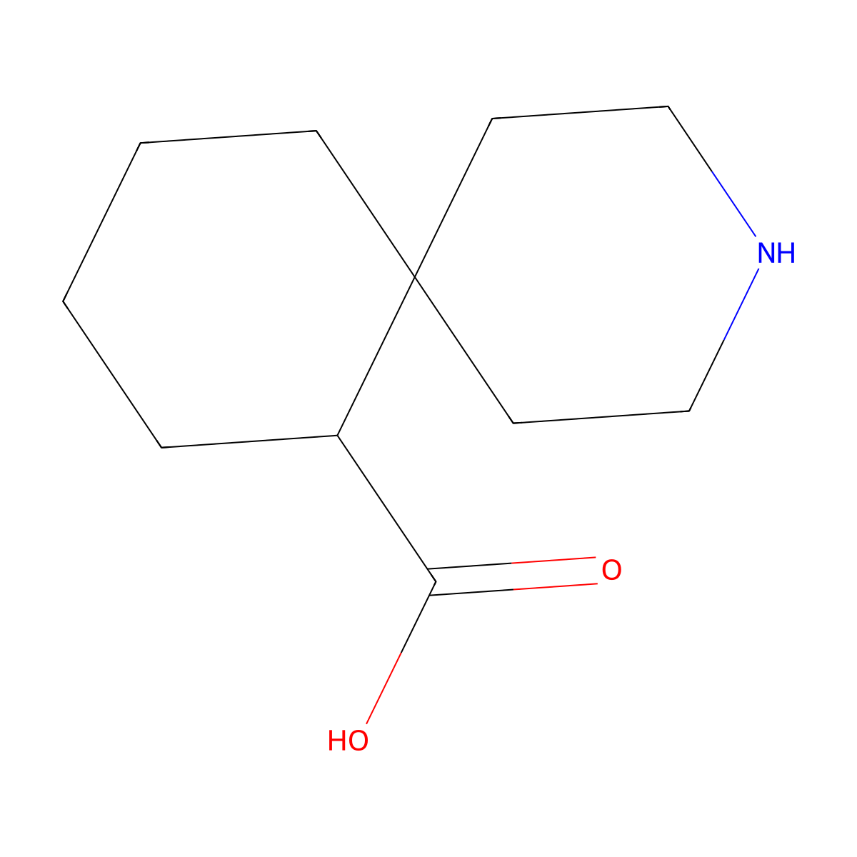 3-Azaspiro[5.5]undecane-7-carboxylic acid molecular structure, CAS 2167087-77-4