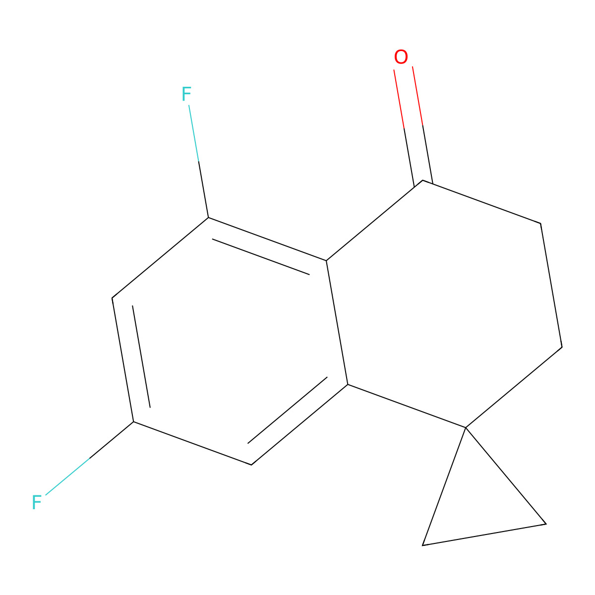5',7'-difluoro-3',4'-dihydro-2'H-spiro[cyclopropane-1,1'-naphthalene]-4'-one molecular structure, CAS 2167089-74-7