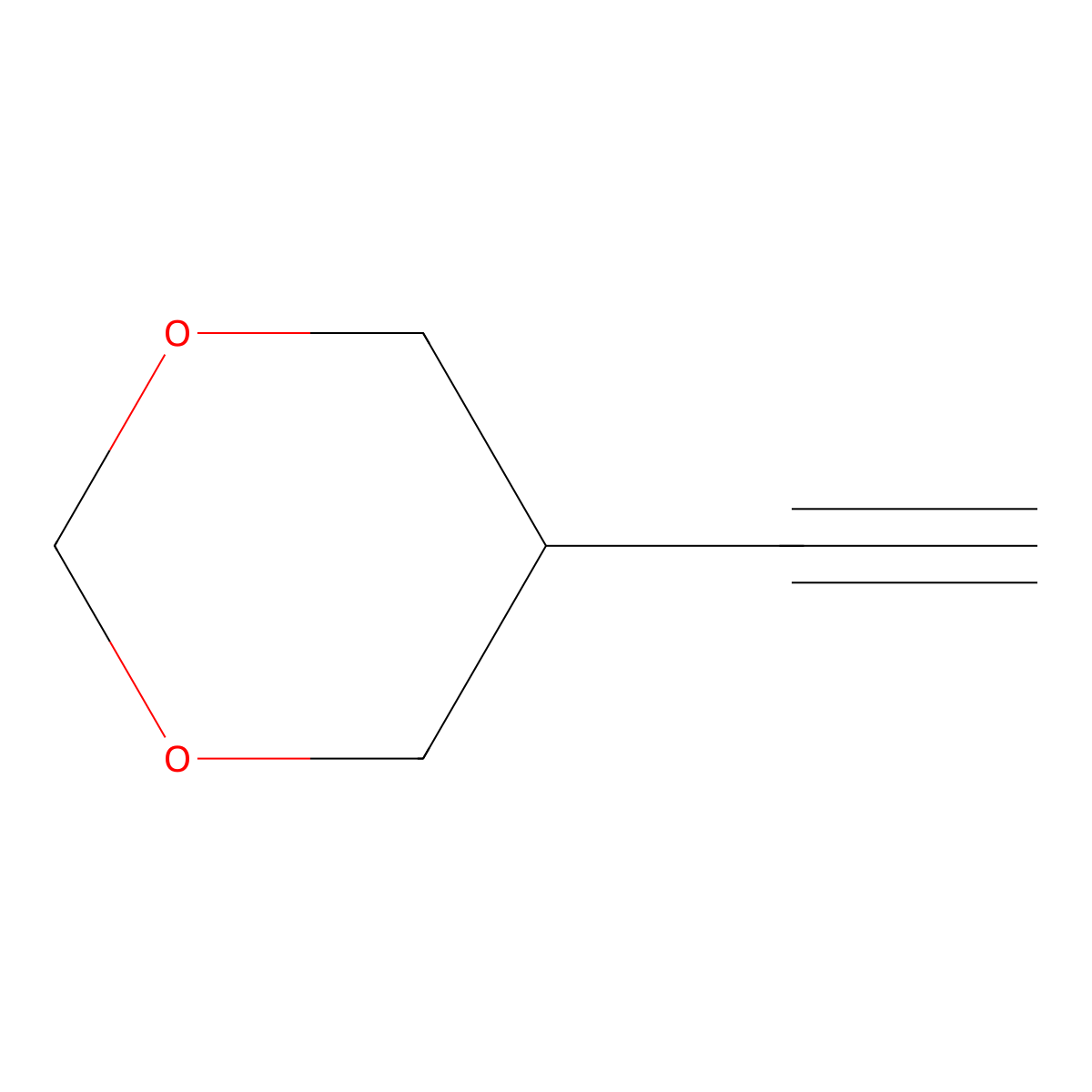 5-Ethynyl-1,3-dioxane molecular structure, CAS 2167098-38-4