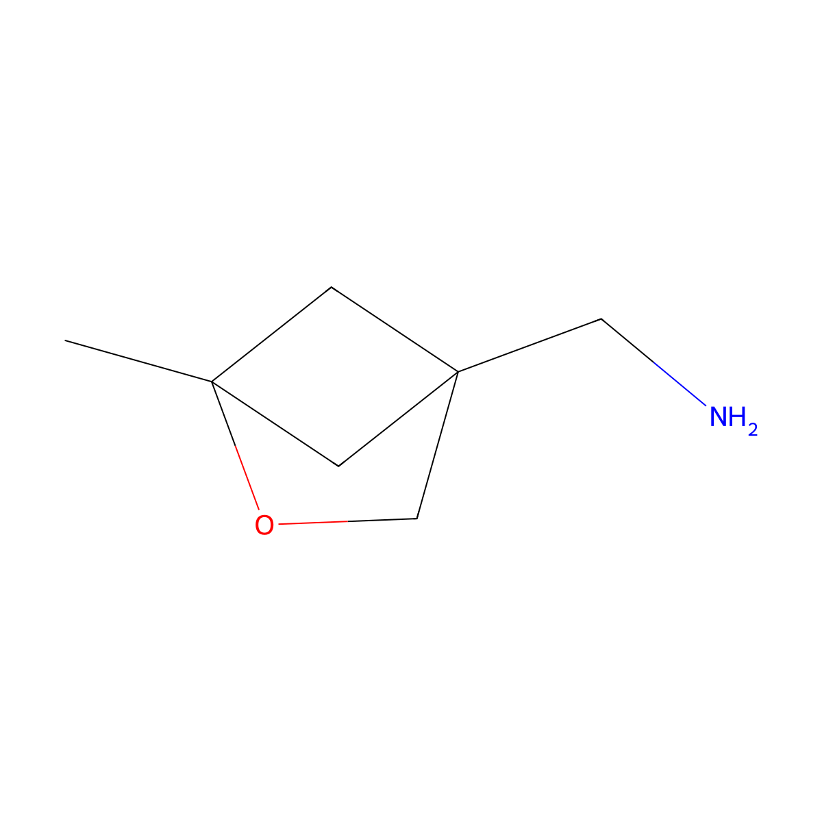 (1-Methyl-2-oxabicyclo[2.1.1]hexan-4-yl)methanamine molecular structure, CAS 2167099-38-7