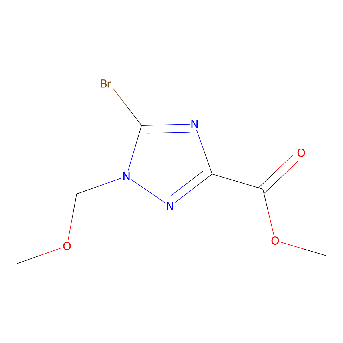 Methyl 5-bromo-1-(methoxymethyl)-1h-1,2,4-triazole-3-carboxylate molecular structure, CAS 2167105-20-4