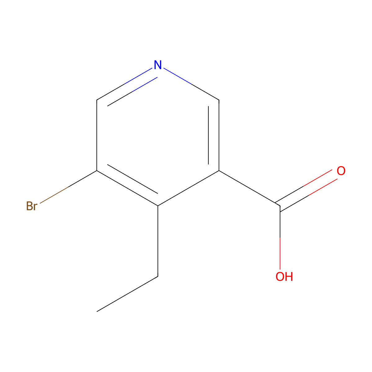 5-Bromo-4-ethylnicotinic acid molecular structure, CAS 2167106-90-1