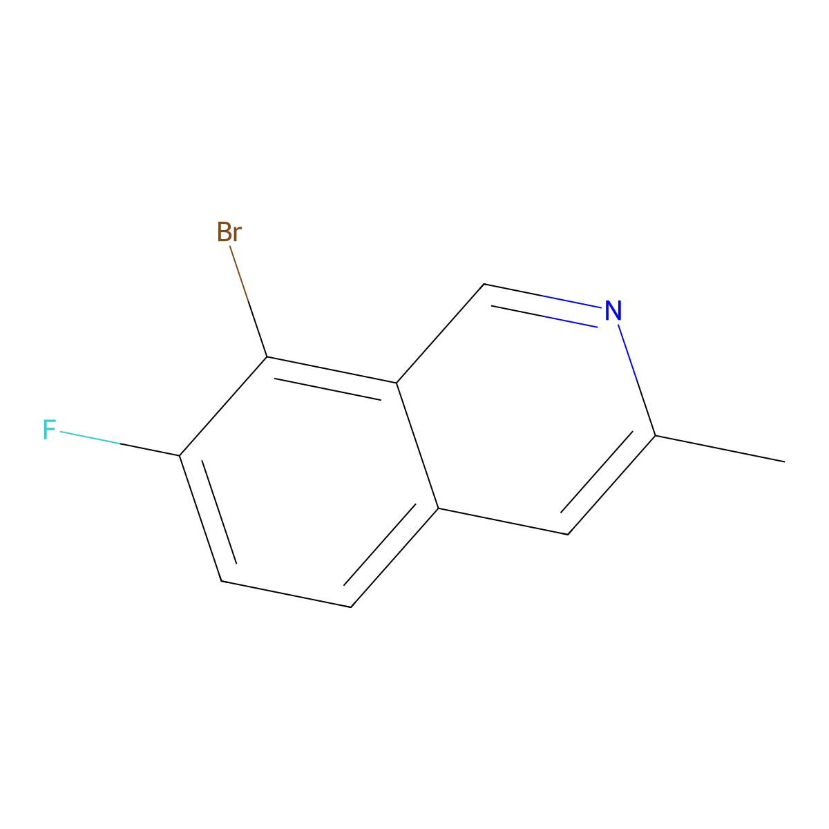 8-Bromo-7-fluoro-3-methylisoquinoline molecular structure, CAS 2167110-88-3