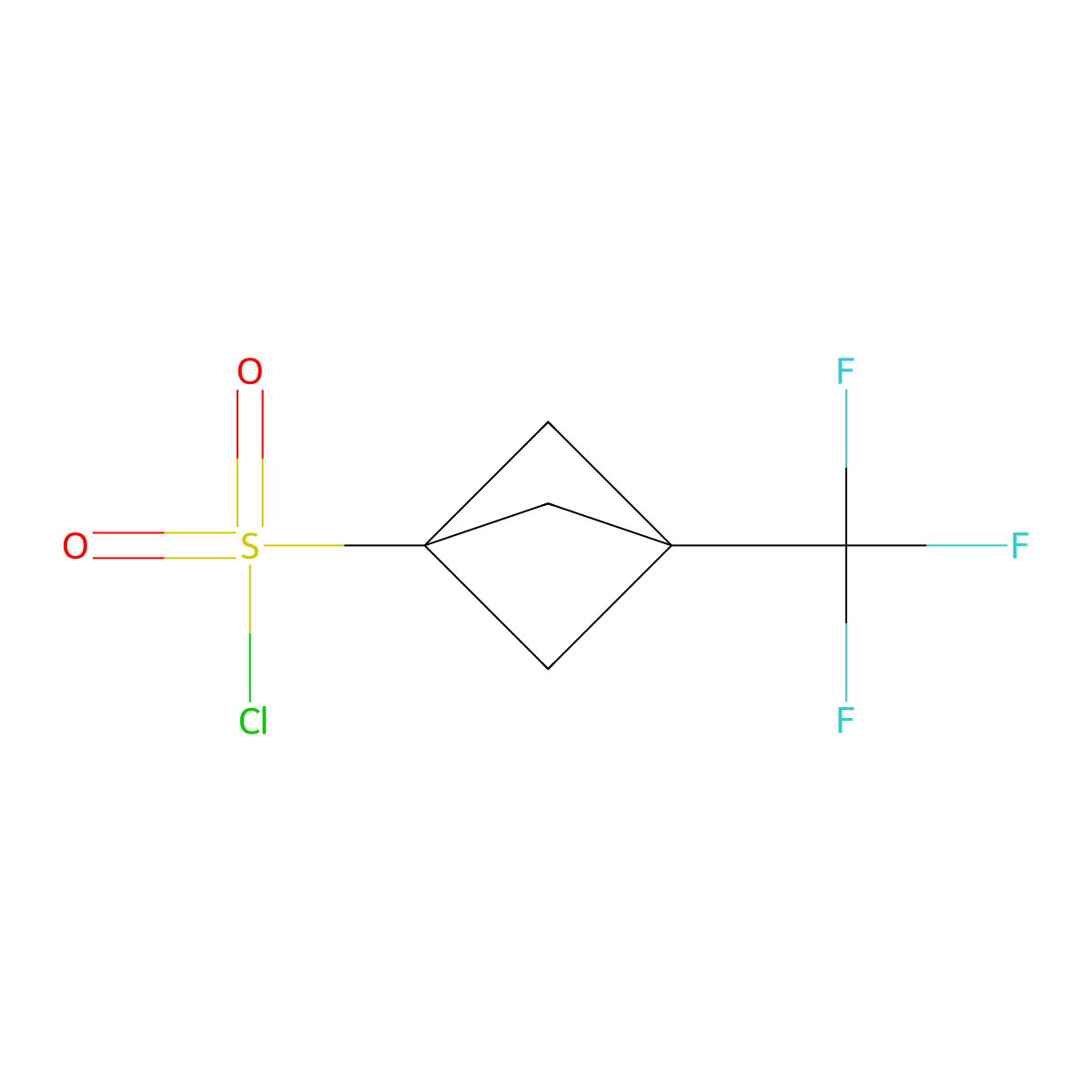 3-(Trifluoromethyl)bicyclo[1.1.1]pentane-1-sulfonyl chloride molecular structure, CAS 2167111-82-0