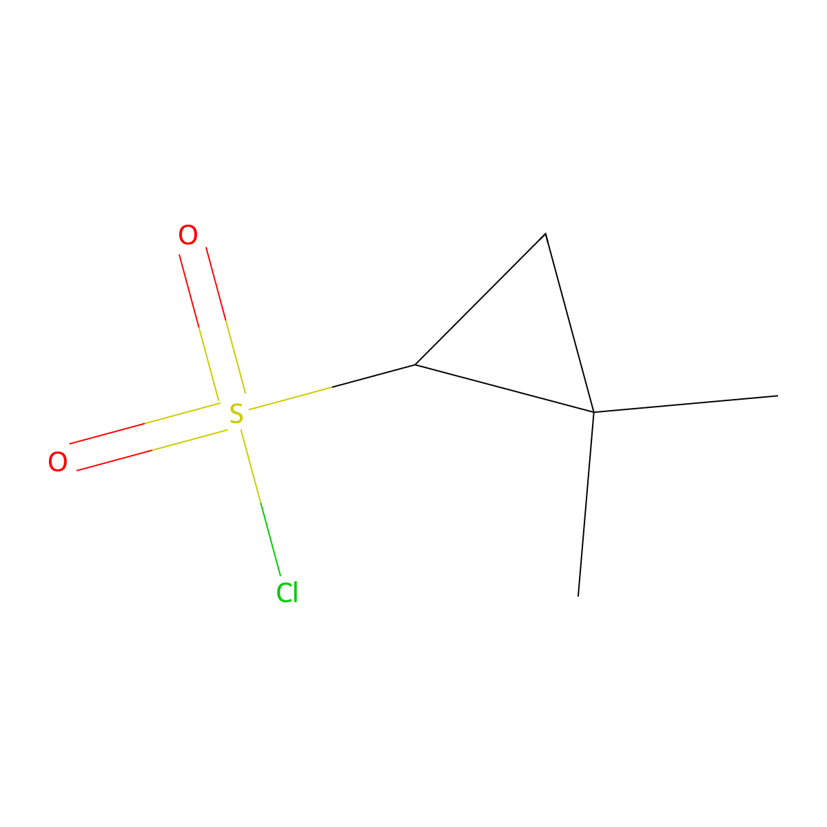 2,2-Dimethylcyclopropane-1-sulfonyl chloride molecular structure, CAS 2167113-18-8