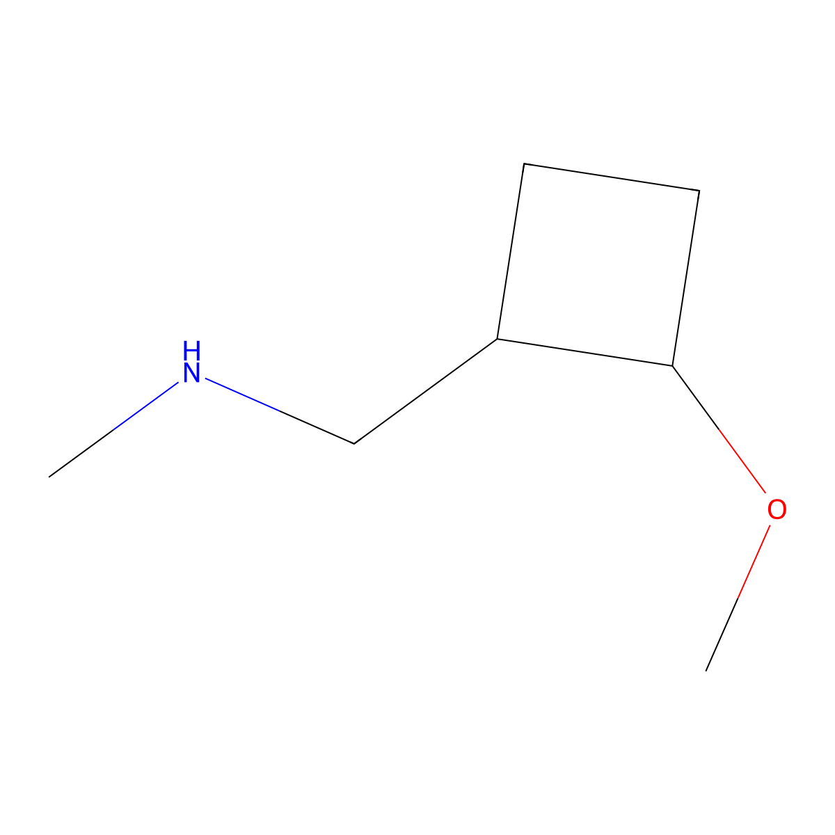 [(2-Methoxycyclobutyl)methyl](methyl)amine molecular structure, CAS 2167121-67-5