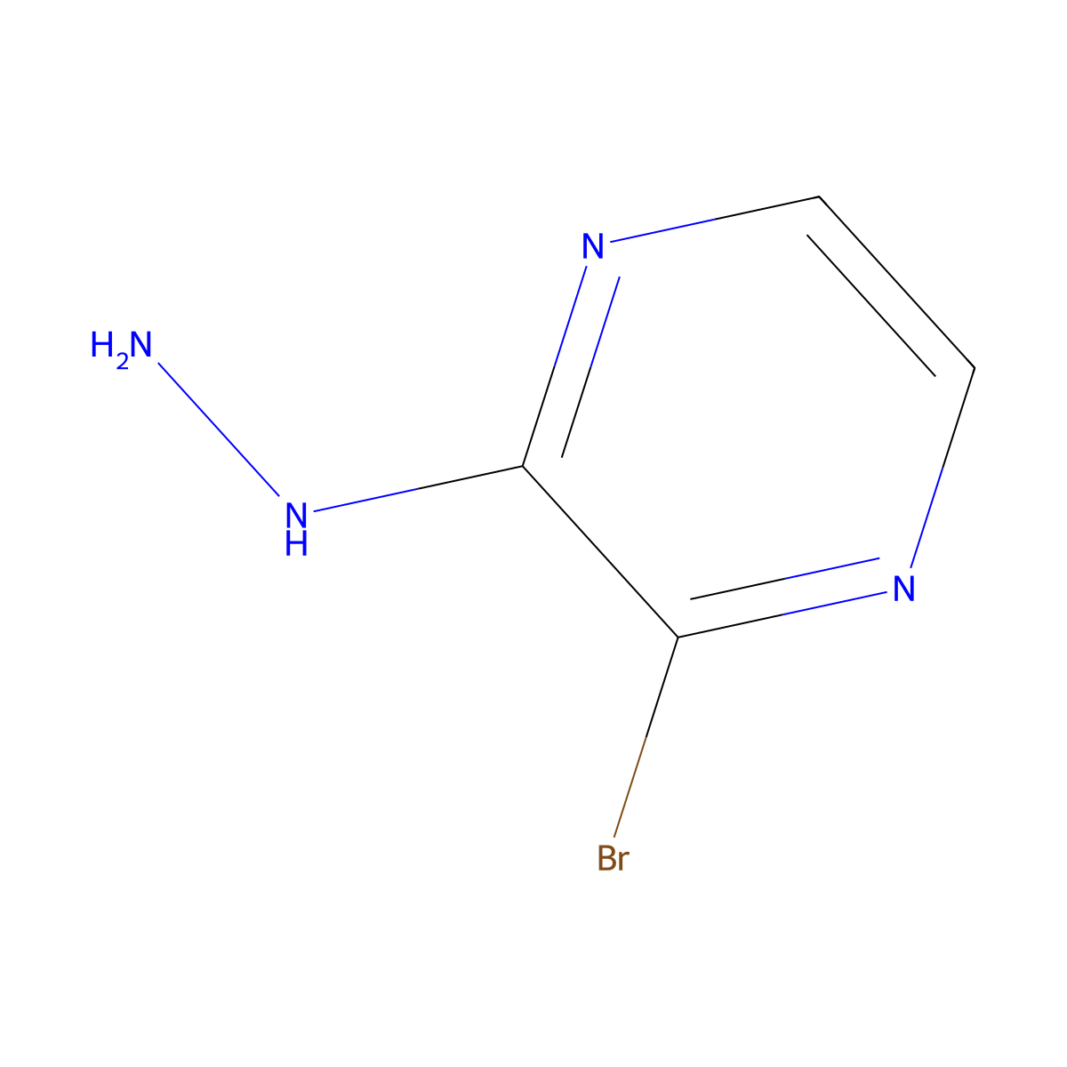 2-Bromo-3-hydrazinylpyrazine molecular structure, CAS 2167124-76-5