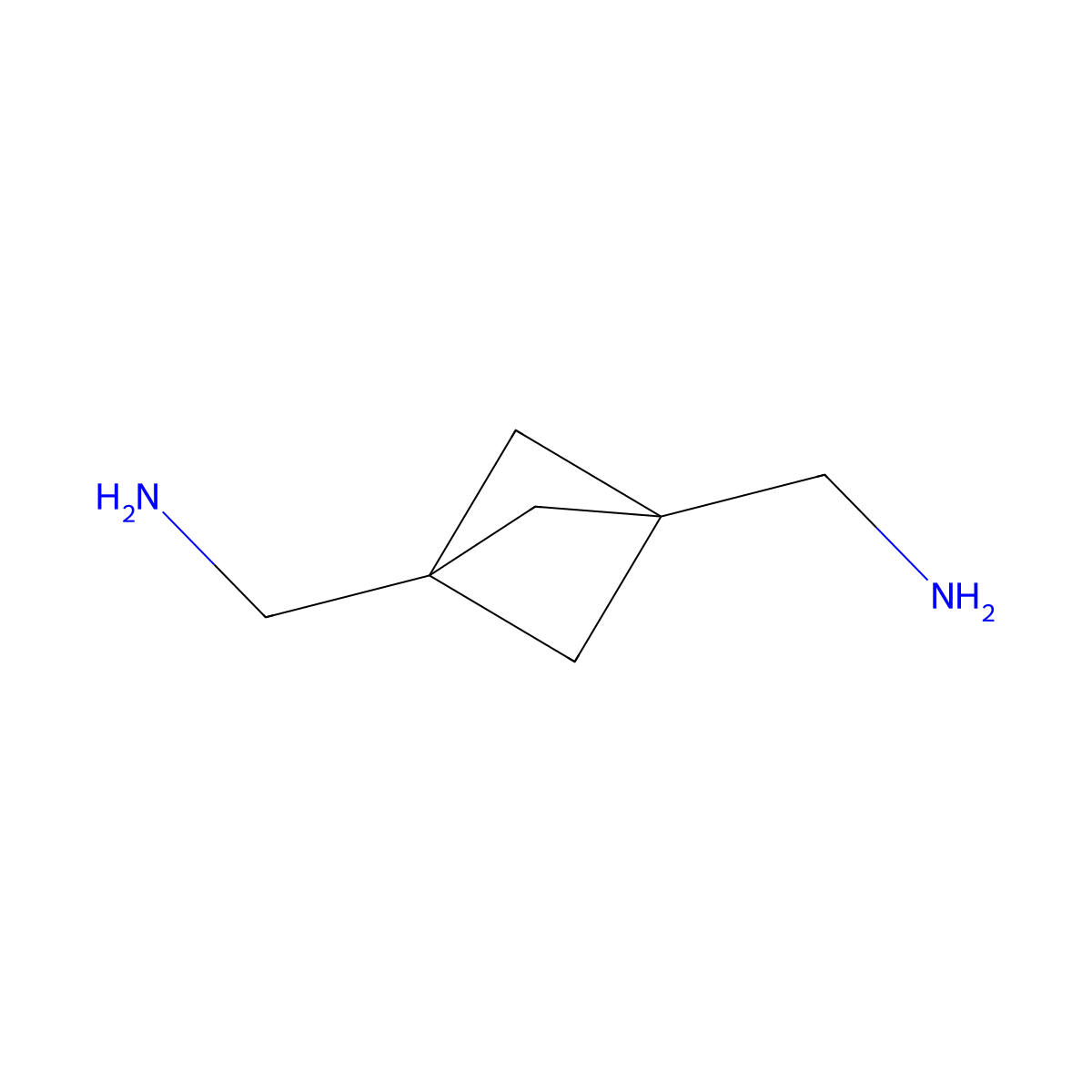 [3-(Aminomethyl)-1-bicyclo[1.1.1]pentanyl]methanamine molecular structure, CAS 2167127-57-1