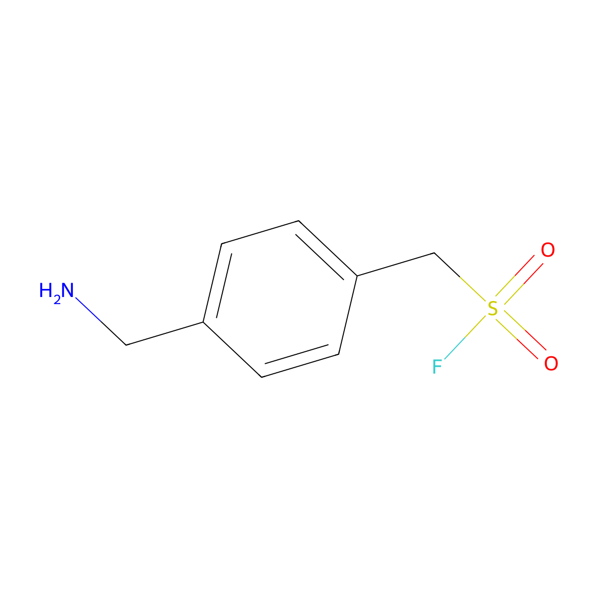 [4-(Aminomethyl)phenyl]methanesulfonyl fluoride molecular structure, CAS 2167128-53-0