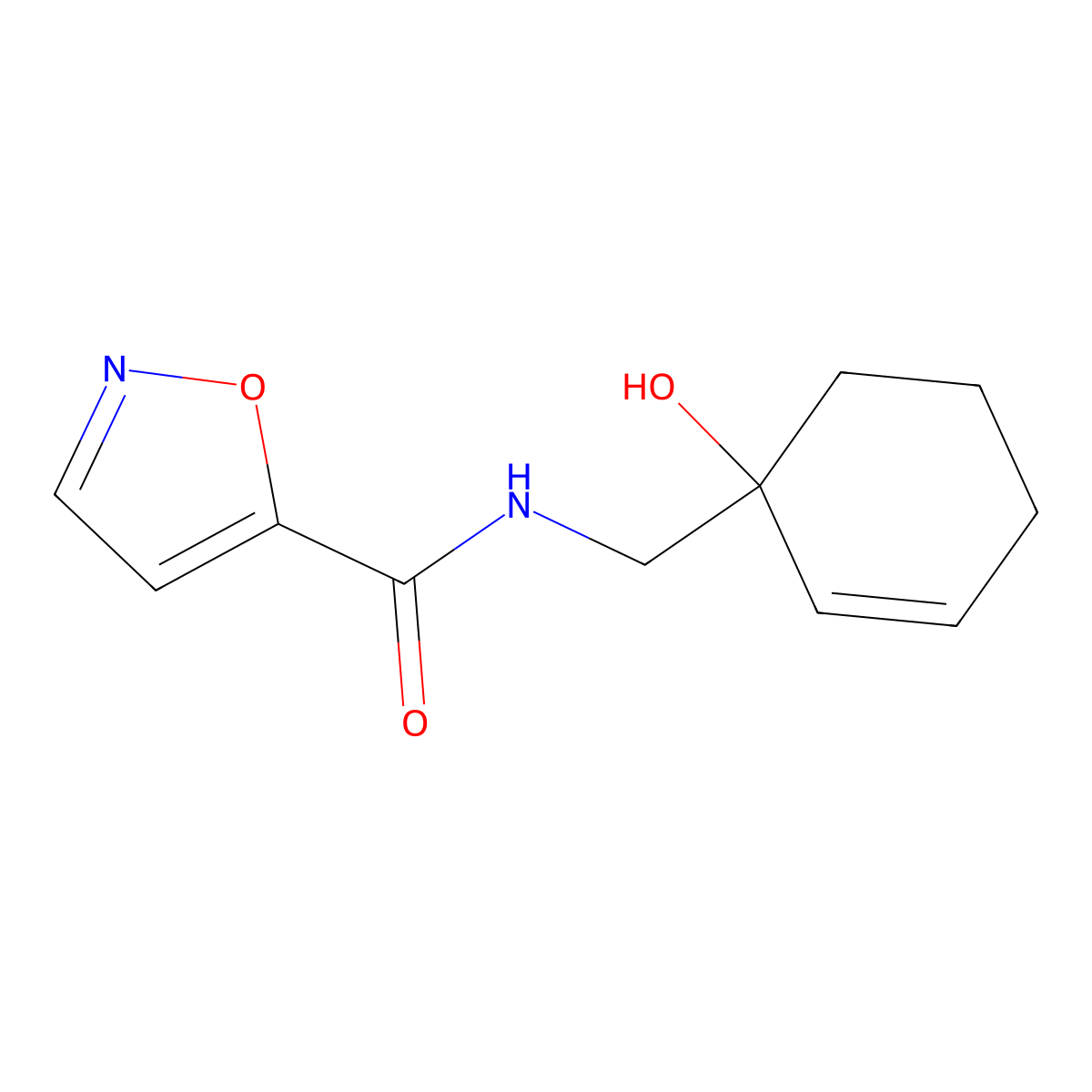 N-[(1-hydroxycyclohex-2-en-1-yl)methyl]-1,2-oxazole-5-carboxamide molecular structure, CAS 2167130-10-9