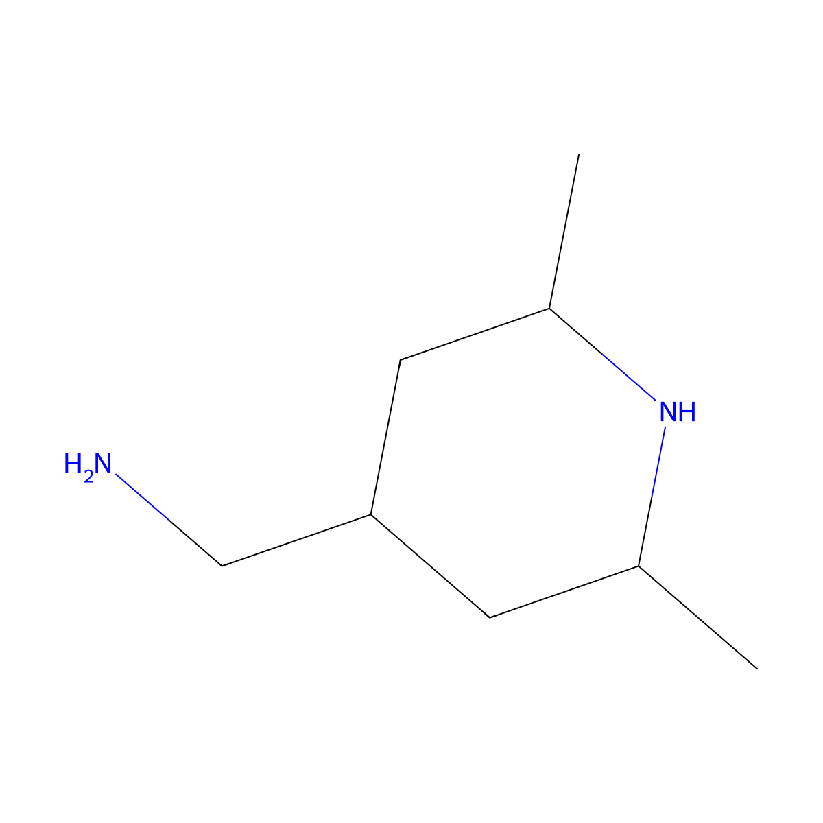 (2,6-Dimethylpiperidin-4-yl)methanamine molecular structure, CAS 2167131-47-5