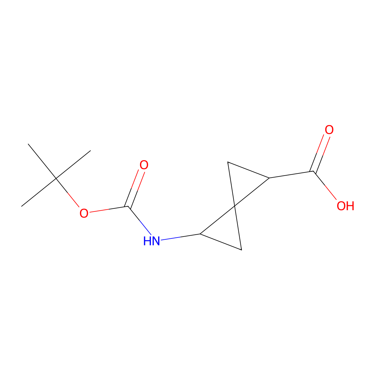 4-{[(Tert-butoxy)carbonyl]amino}spiro[2.2]pentane-1-carboxylicacid molecular structure, CAS 2167135-16-0
