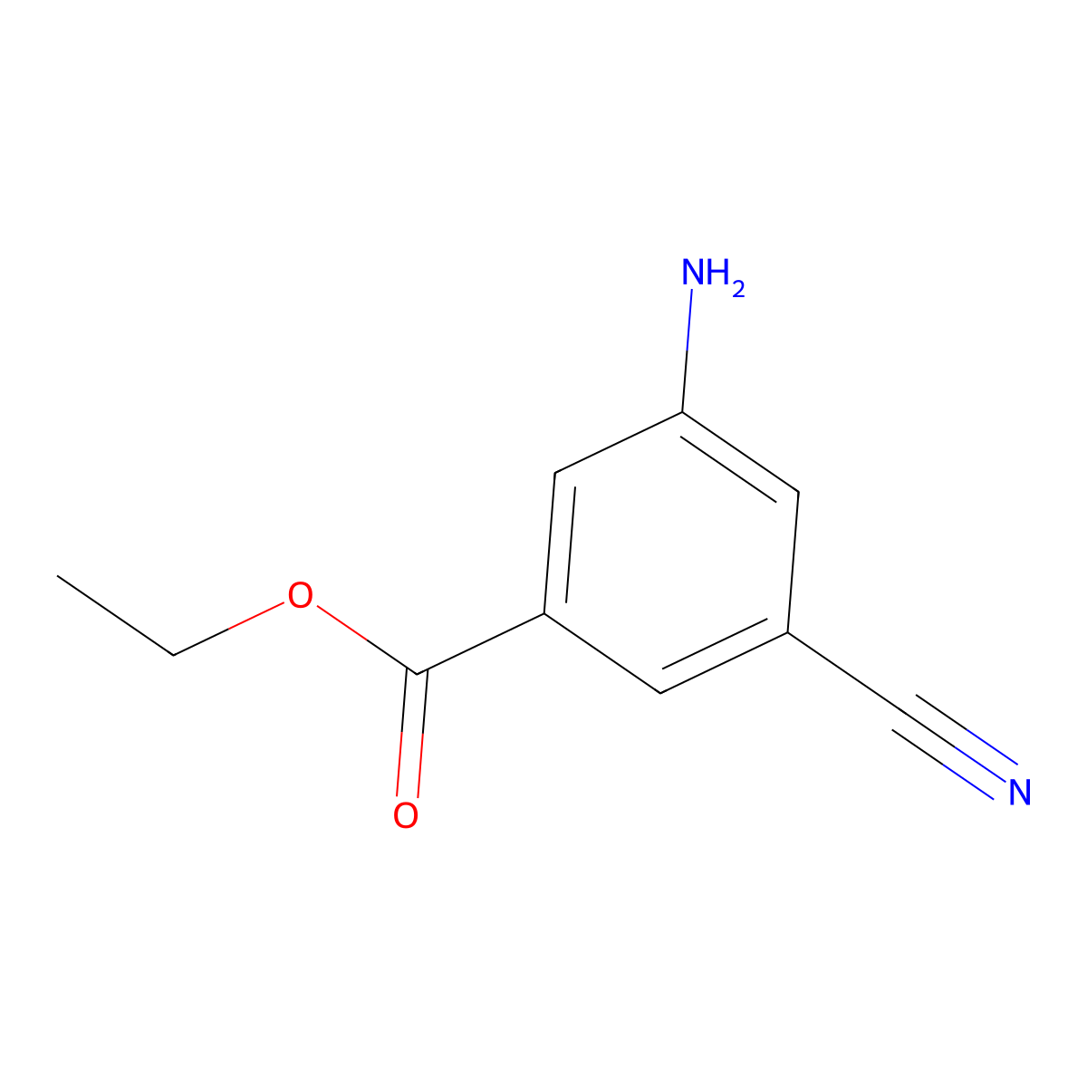 Ethyl 3-amino-5-cyanobenzoate molecular structure, CAS 2167139-78-6