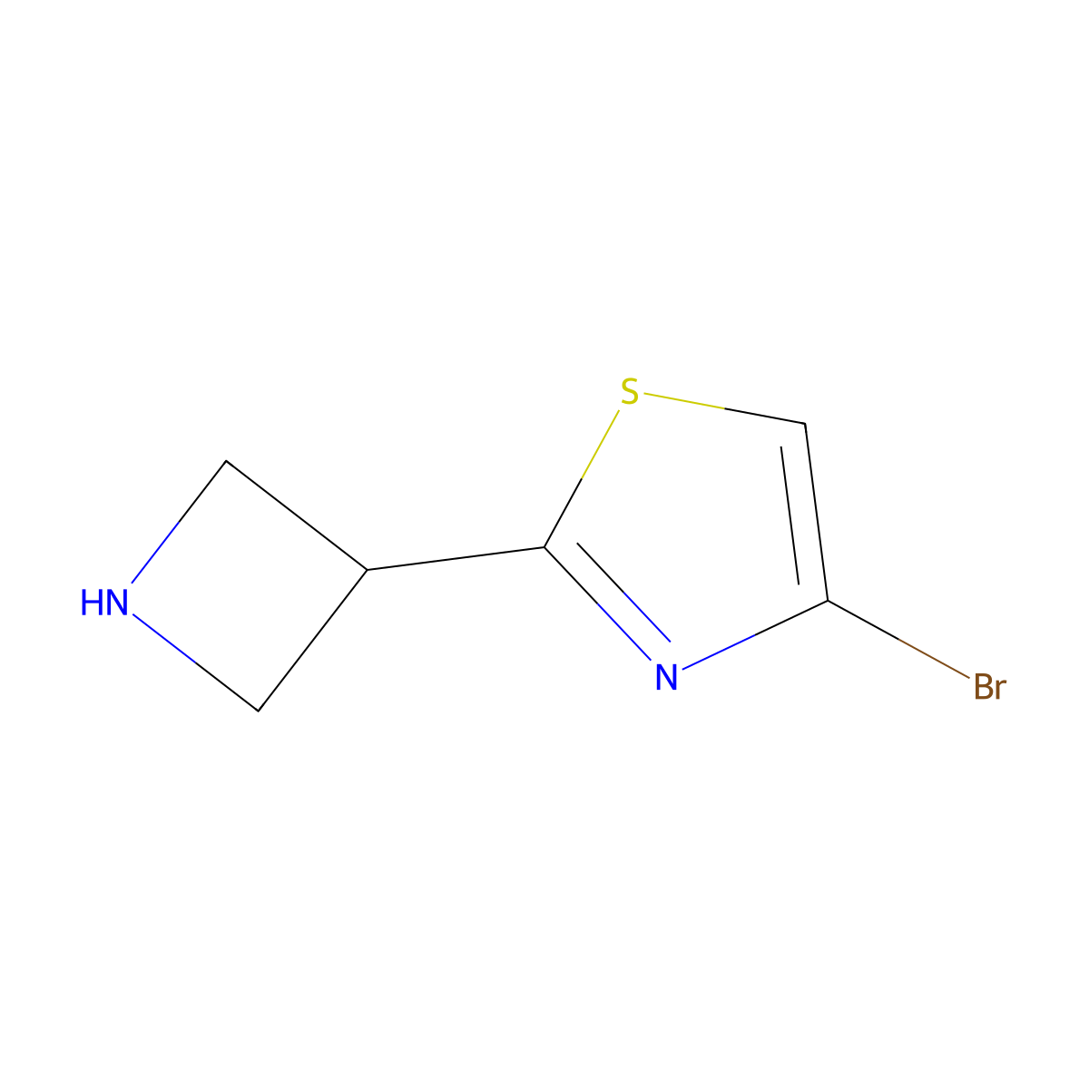 2-(Azetidin-3-yl)-4-bromothiazole molecular structure, CAS 2167153-04-8