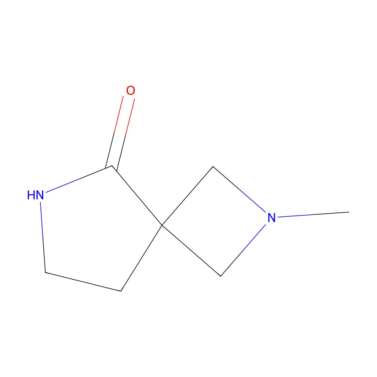 2-Methyl-2,6-diazaspiro[3.4]octan-5-one molecular structure, CAS 2167156-74-1