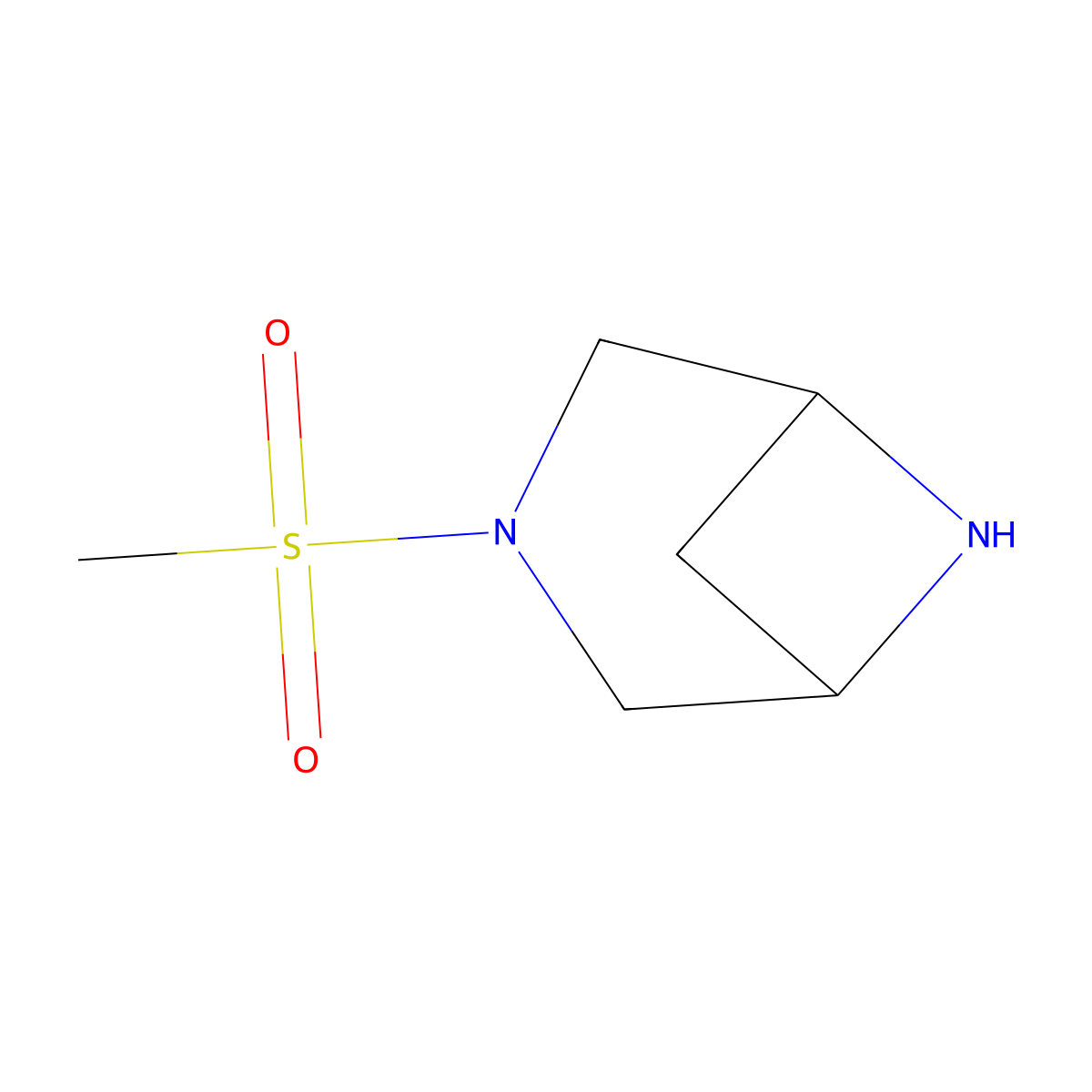 3-Methanesulfonyl-3,6-diazabicyclo[3.1.1]heptane molecular structure, CAS 2167170-14-9
