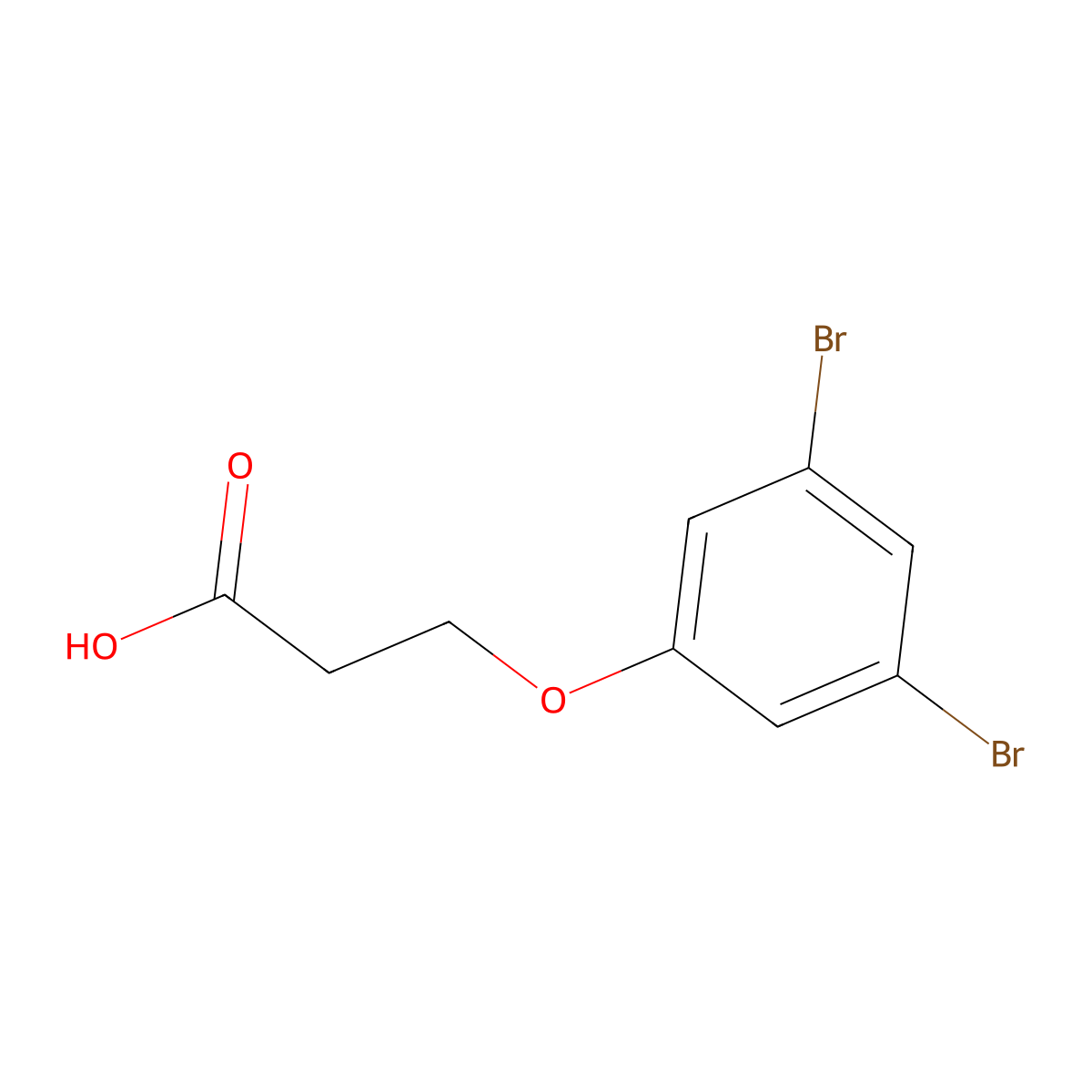 3-(3,5-Dibromophenoxy)propanoic acid molecular structure, CAS 2167171-58-4