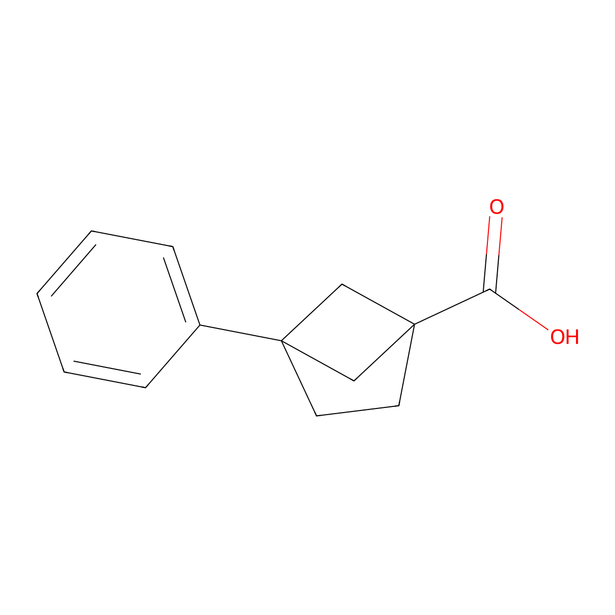 4-Phenylbicyclo(2.1.1)hexane-1-carboxylic acid molecular structure, CAS 2167179-03-3