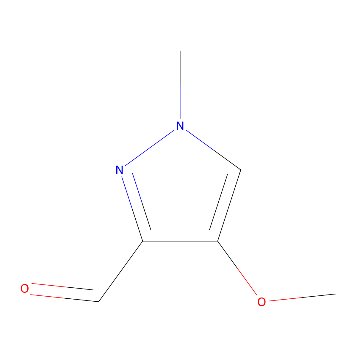 4-methoxy-1-methyl-1H-pyrazole-3-carbaldehyde molecular structure, CAS 2167194-89-8