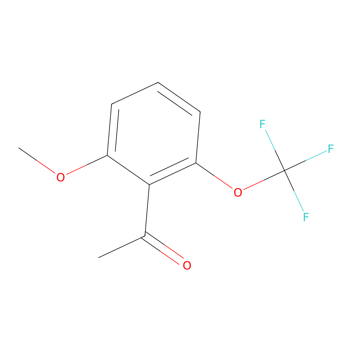 2'-Methoxy-6'-(trifluoromethoxy)acetophenone molecular structure, CAS 2167195-42-6