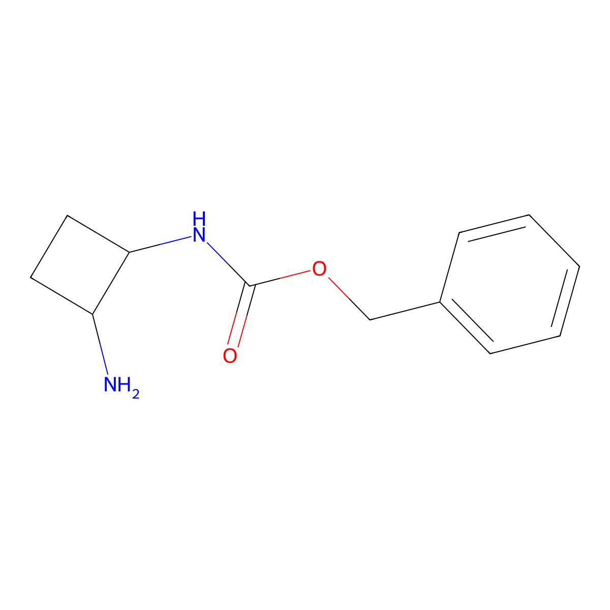 benzyl N-(2-aminocyclobutyl)carbamate molecular structure, CAS 2167196-69-0