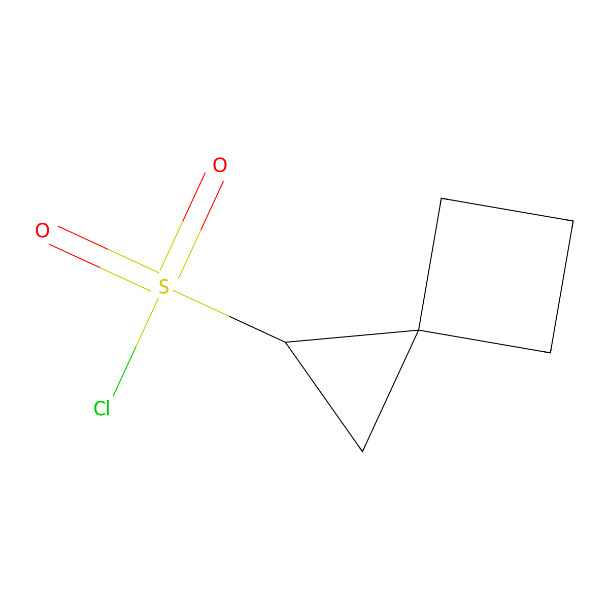 Spiro[2.3]hexane-1-sulfonyl chloride molecular structure, CAS 2167198-38-9