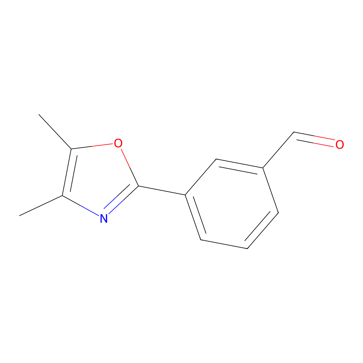 3-(Dimethyl-1,3-oxazol-2-yl)benzaldehyde molecular structure, CAS 2167199-82-6