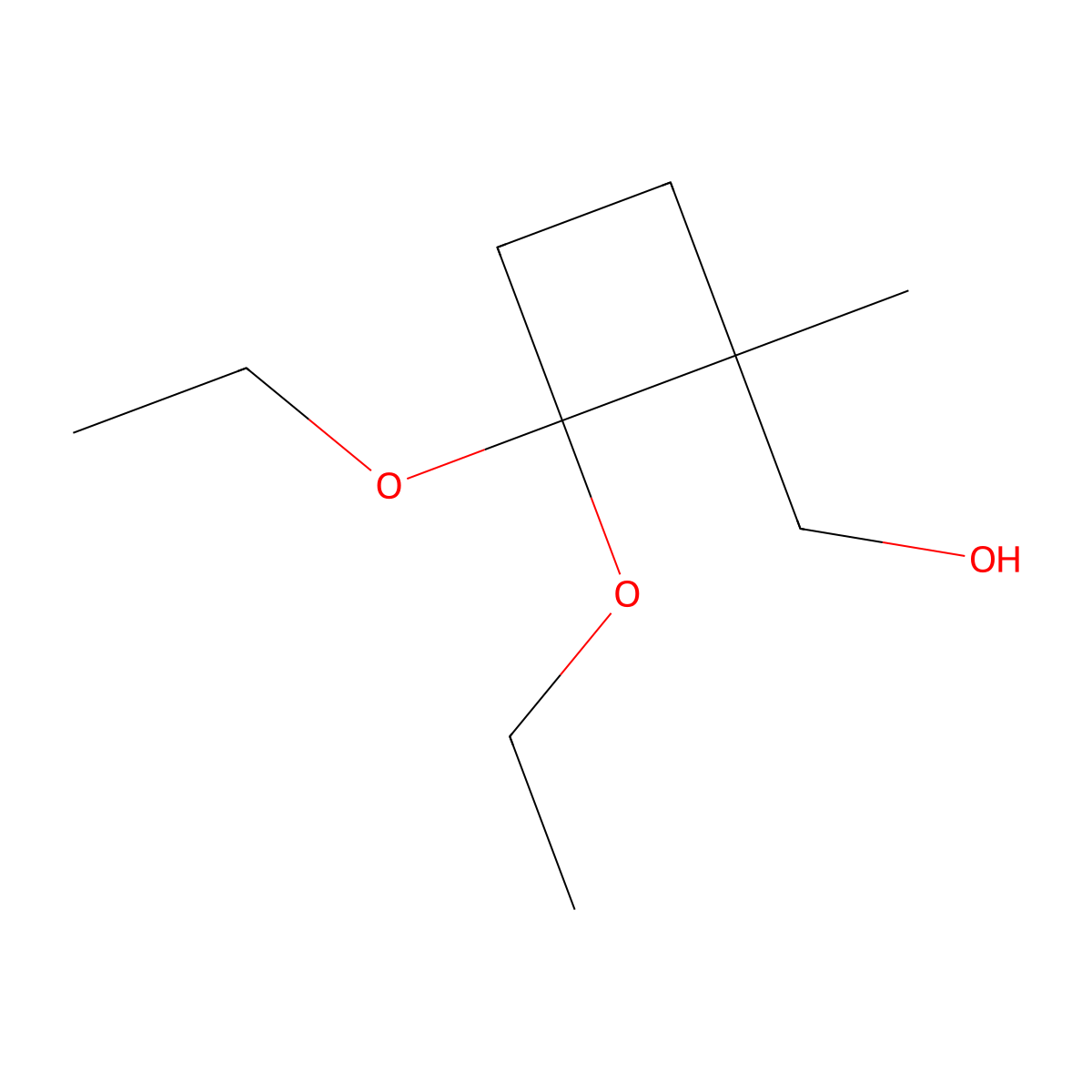 (2,2-Diethoxy-1-methylcyclobutyl)methanol molecular structure, CAS 2167204-51-3