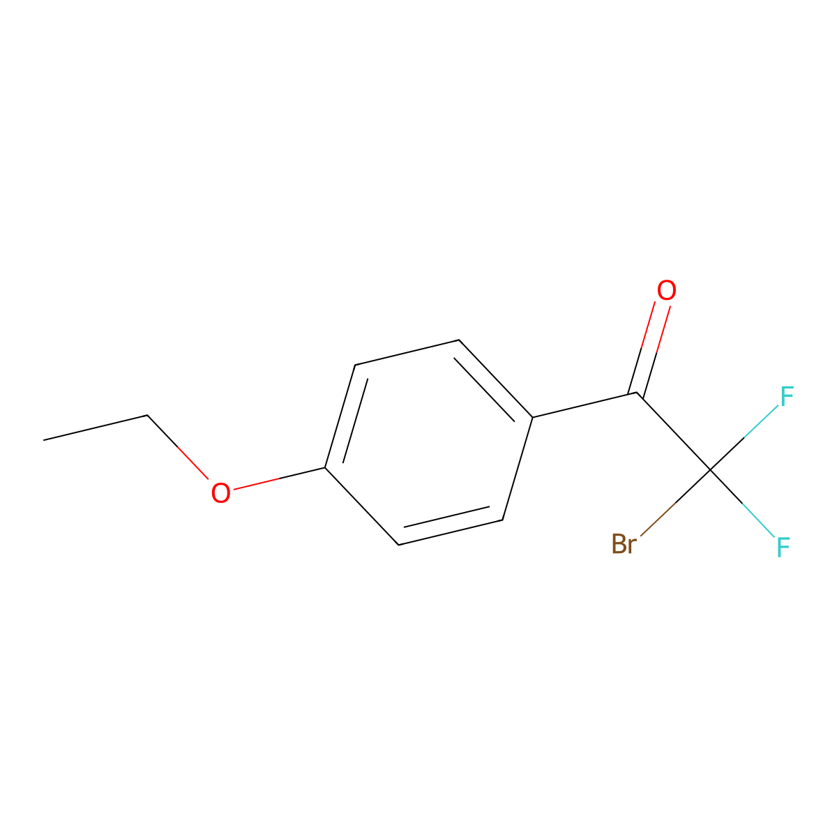2-Bromo-2,2-difluoro-1-(4-ethoxyphenyl)ethanone molecular structure, CAS 2167212-70-4