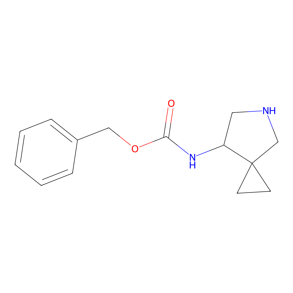 Benzyl (5-azaspiro[2.4]heptan-7-YL)carbamate molecular structure, CAS 2167213-42-3