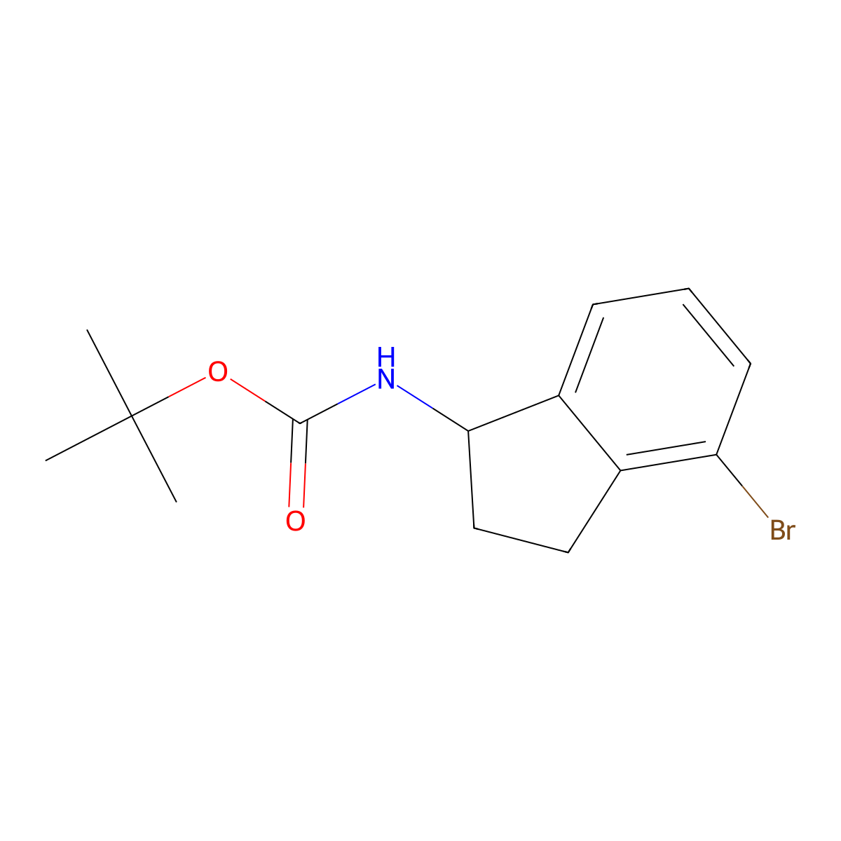 Tert-Butyl (4-Bromo-2,3-Dihydro-1H-Inden-1-Yl)Carbamate molecular structure, CAS 2167214-26-6