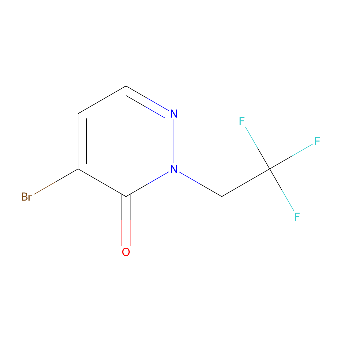 4-Bromo-2-(2,2,2-trifluoroethyl)-2,3-dihydropyridazin-3-one molecular structure, CAS 2167219-71-6
