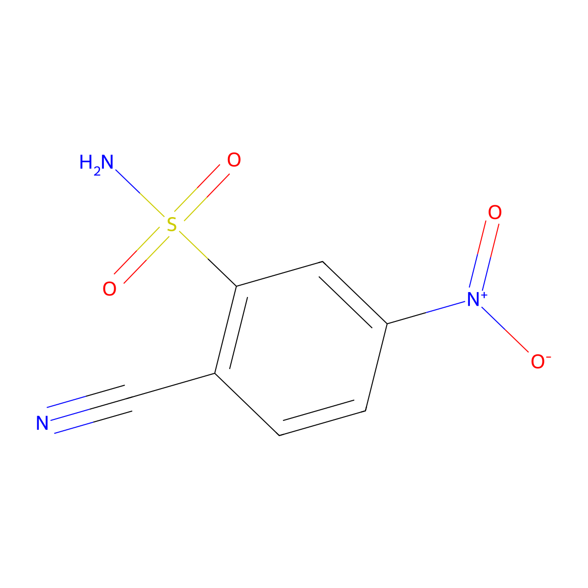 2-Cyano-5-nitrobenzene-1-sulfonamide molecular structure, CAS 2167227-38-3
