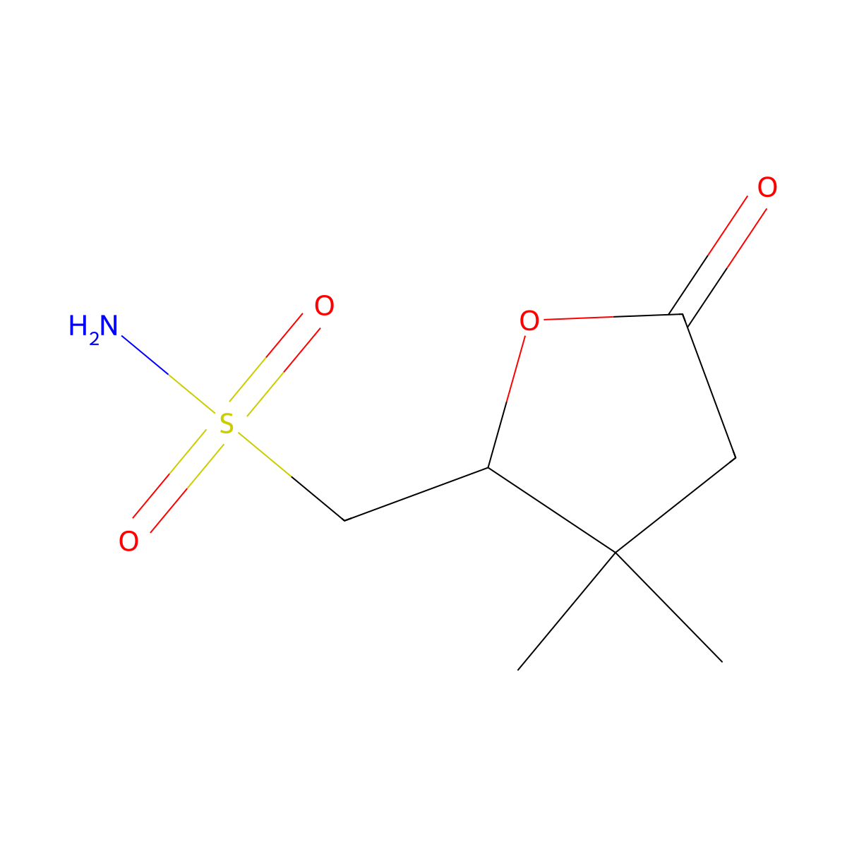 (3,3-Dimethyl-5-oxooxolan-2-yl)methanesulfonamide molecular structure, CAS 2167232-54-2