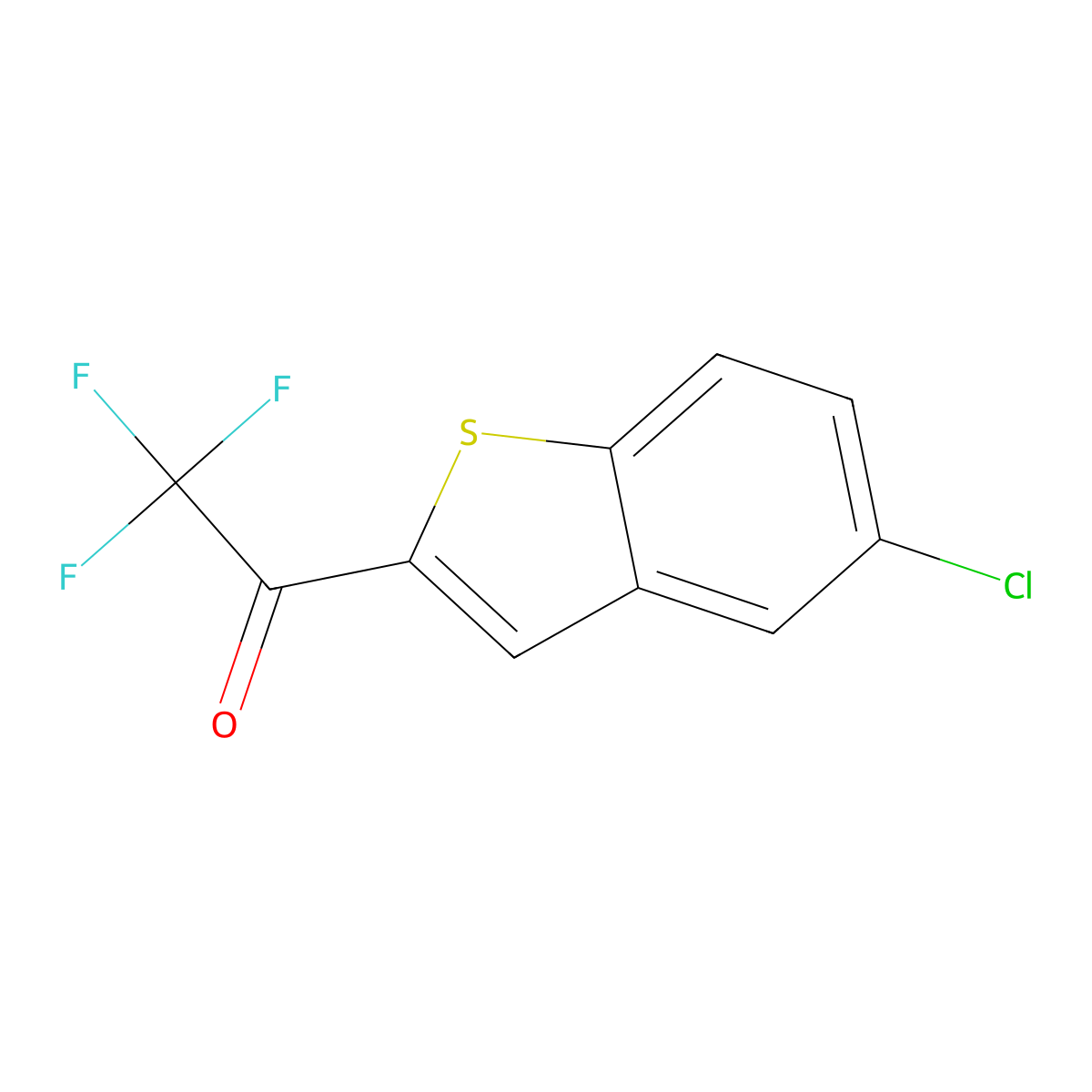 1-(5-Chlorobenzo[b]thien-2-yl)-2,2,2-trifluoroethanone molecular structure, CAS 2167254-12-6