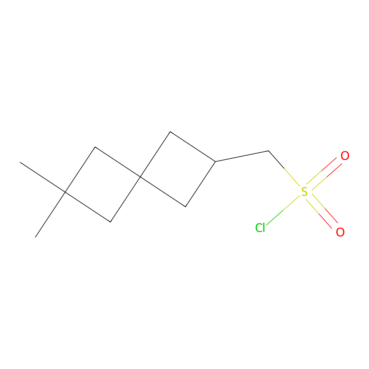 (2,2-Dimethylspiro[3.3]heptan-6-yl)methanesulfonyl chloride molecular structure, CAS 2167263-36-5