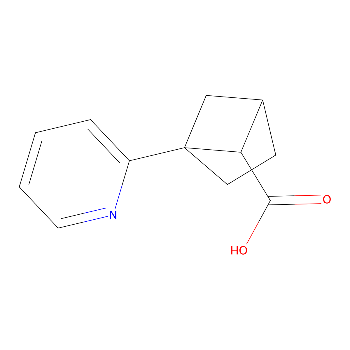 1-(Pyridin-2-yl)bicyclo[2.1.1]hexane-5-carboxylic acid molecular structure, CAS 2167264-55-1