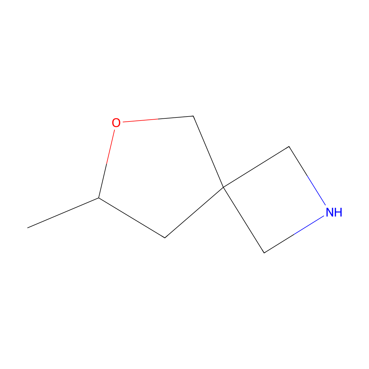 7-Methyl-6-oxa-2-azaspiro[3.4]octane molecular structure, CAS 2167271-73-8