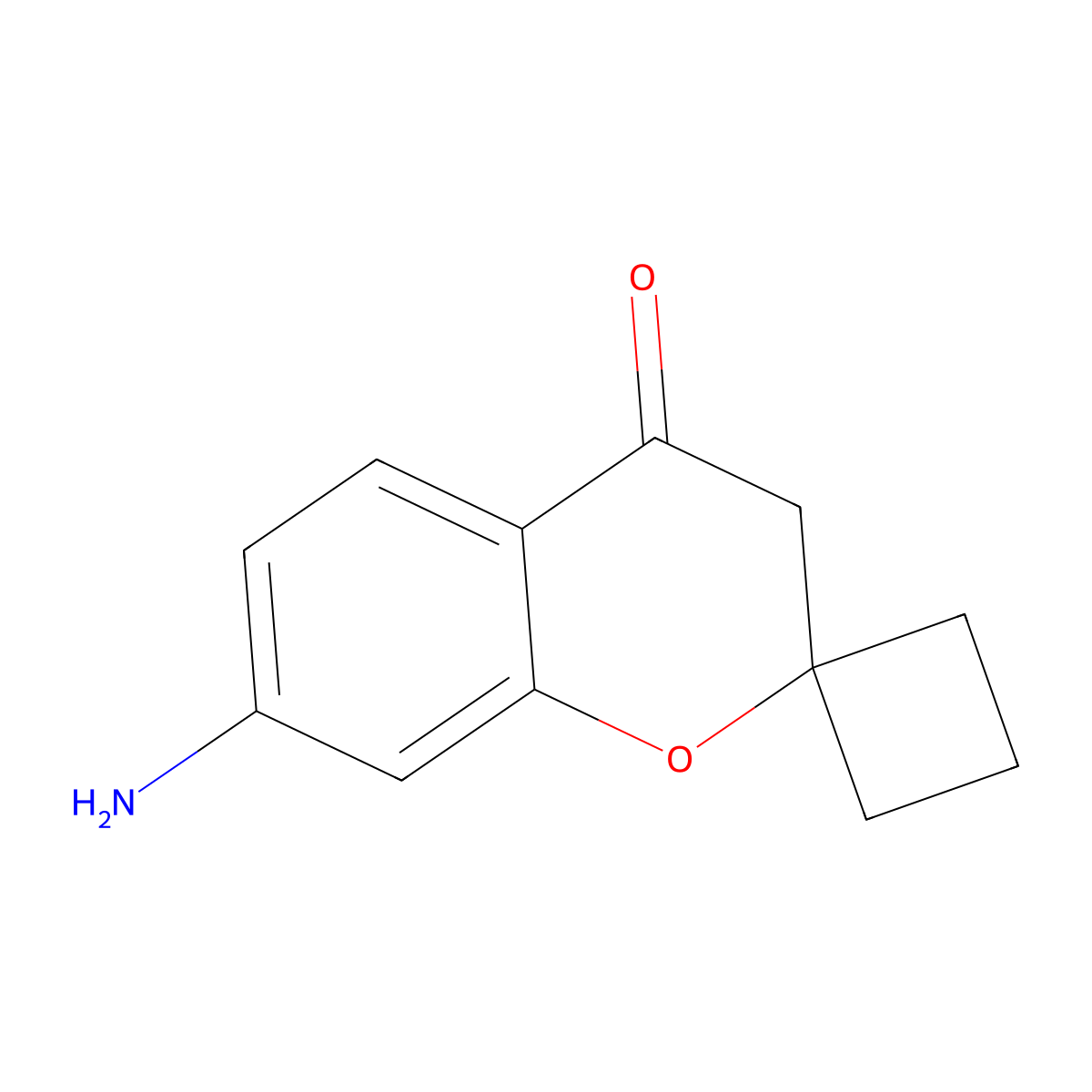 7-Aminospiro[chromane-2,1'-cyclobutan]-4-one molecular structure, CAS 2167286-14-6