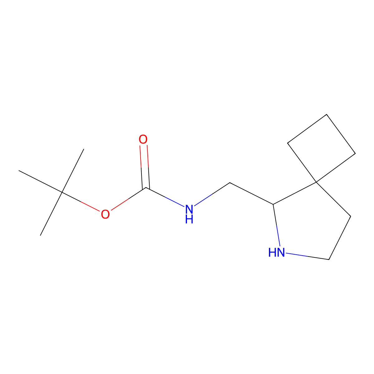 tert-butyl N-({6-azaspiro[3.4]octan-5-yl}methyl)carbamate molecular structure, CAS 2167289-18-9