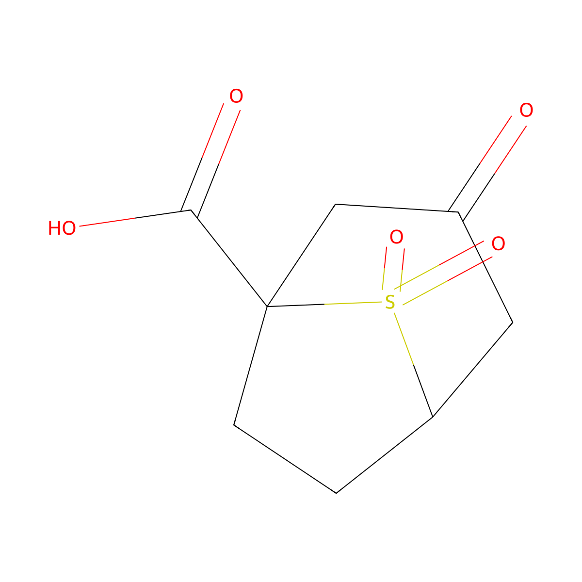 3,8,8-Trioxo-8lambda6-thiabicyclo[3.2.1]octane-1-carboxylic acid molecular structure, CAS 2167290-66-4