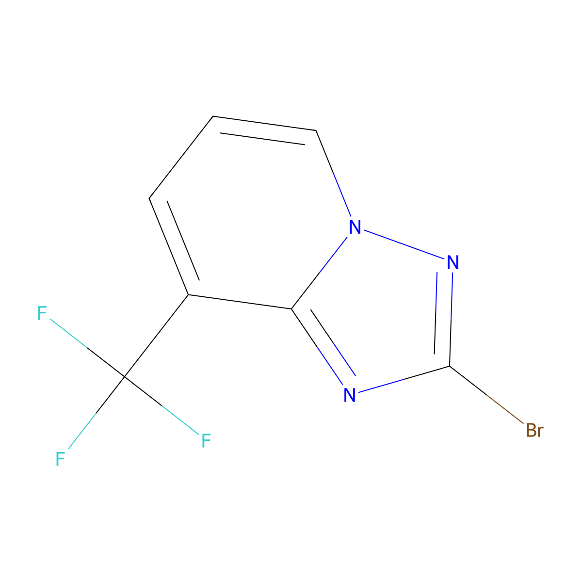 2-Bromo-8-(trifluoromethyl)-[1,2,4]triazolo[1,5-A]pyridine molecular structure, CAS 2167295-34-1