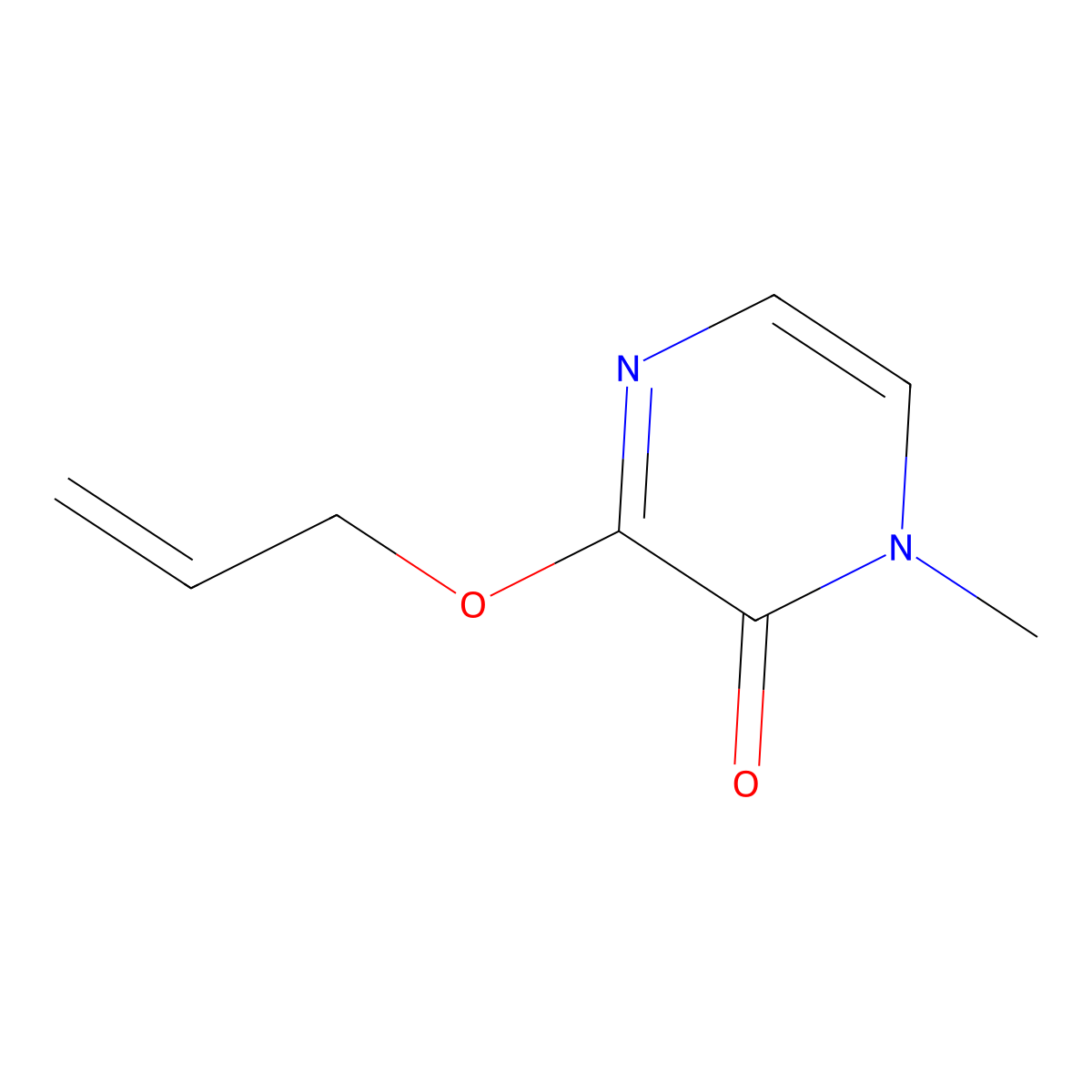 1-Methyl-3-(prop-2-en-1-yloxy)-1,2-dihydropyrazin-2-one molecular structure, CAS 2167297-84-7