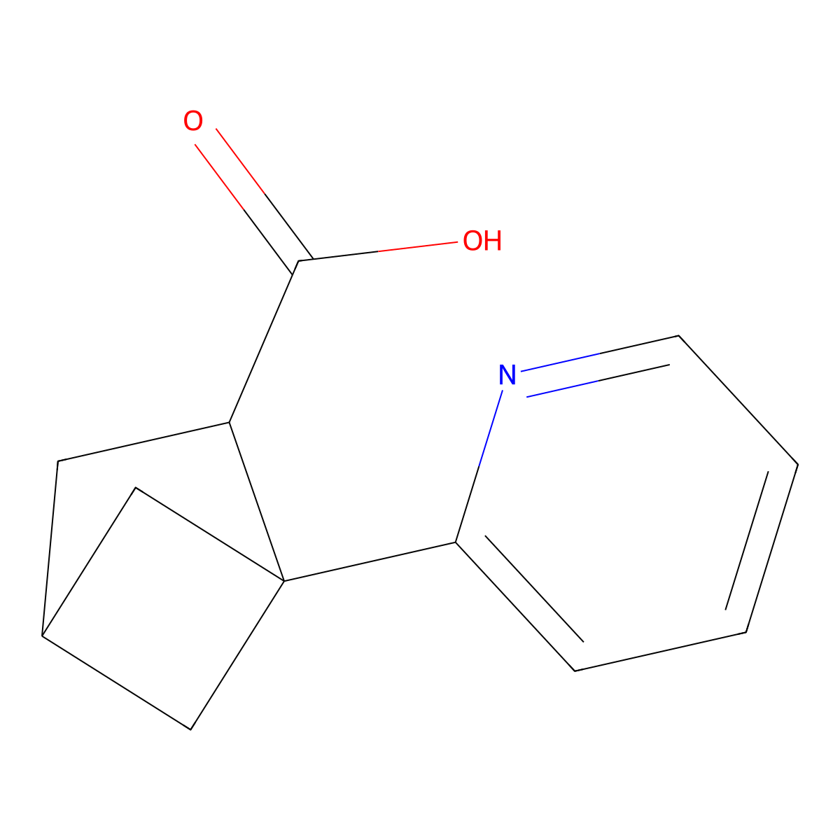 1-(Pyridin-2-yl)bicyclo[2.1.1]hexane-2-carboxylicacid molecular structure, CAS 2167298-15-7