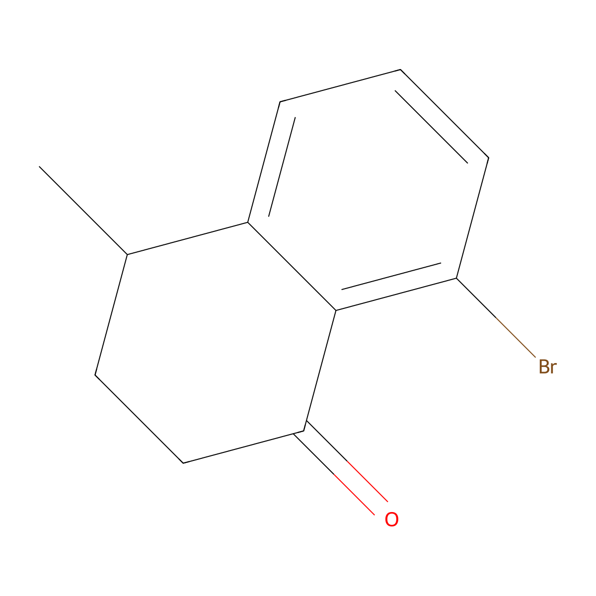 8-Bromo-4-methyl-1,2,3,4-tetrahydronaphthalen-1-one molecular structure, CAS 2167323-63-7